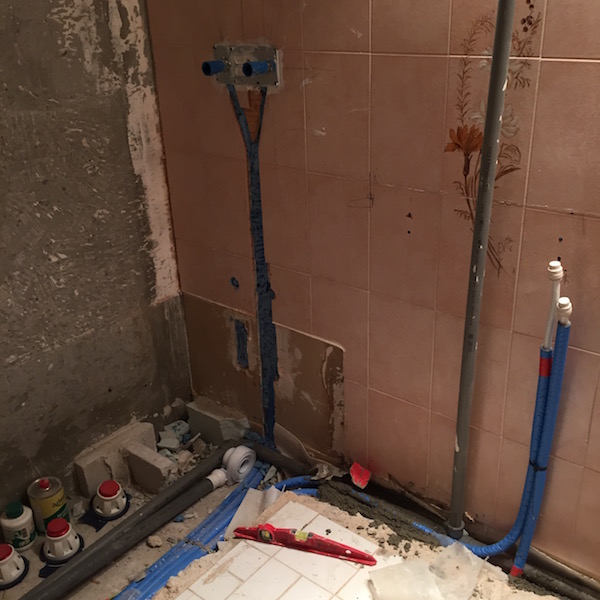 refection salle de bain réseau eau