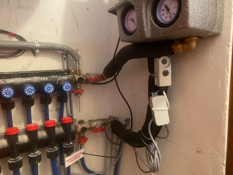 Chauffage avec poêle à granulés sur plancher chauffant à Fuveau