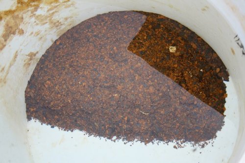 boues chauffage extraites par la machine